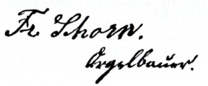 Unterschrift von Franz Joseph Schorn