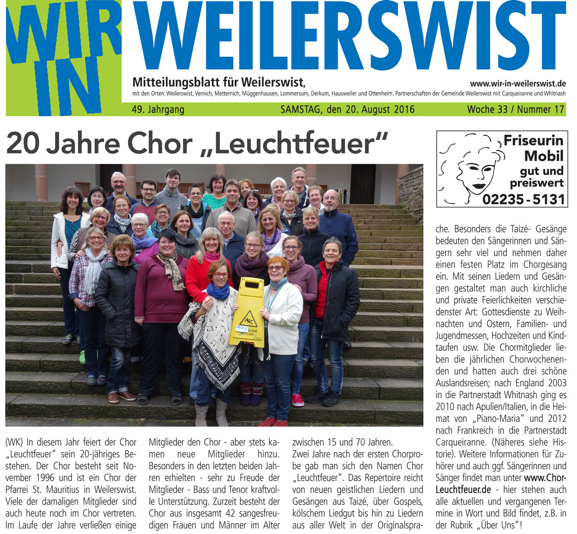 Mitteilungsblatt Weilerswist