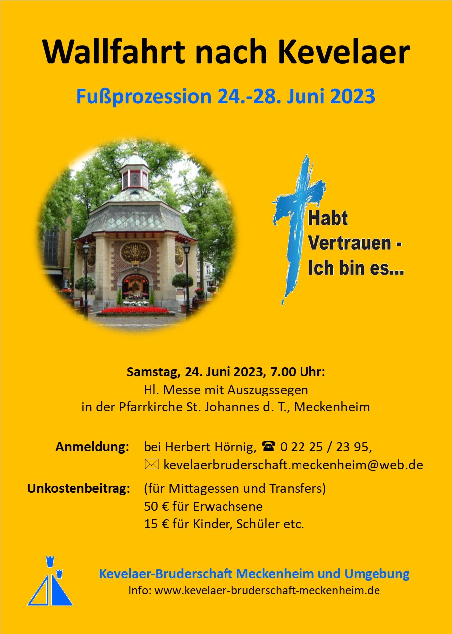 Kevelaer-Wallfahrt 2023, Flyer_Seite 1