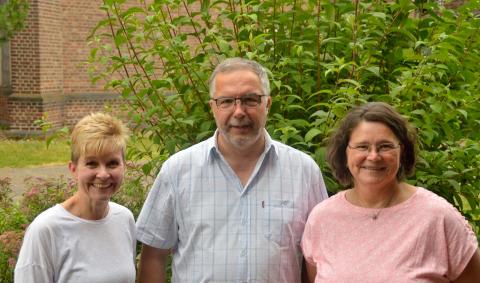 Das Pastoralbüroteam: Petra Stillger-Smolin, Peter Luscher und Sabine Weck
