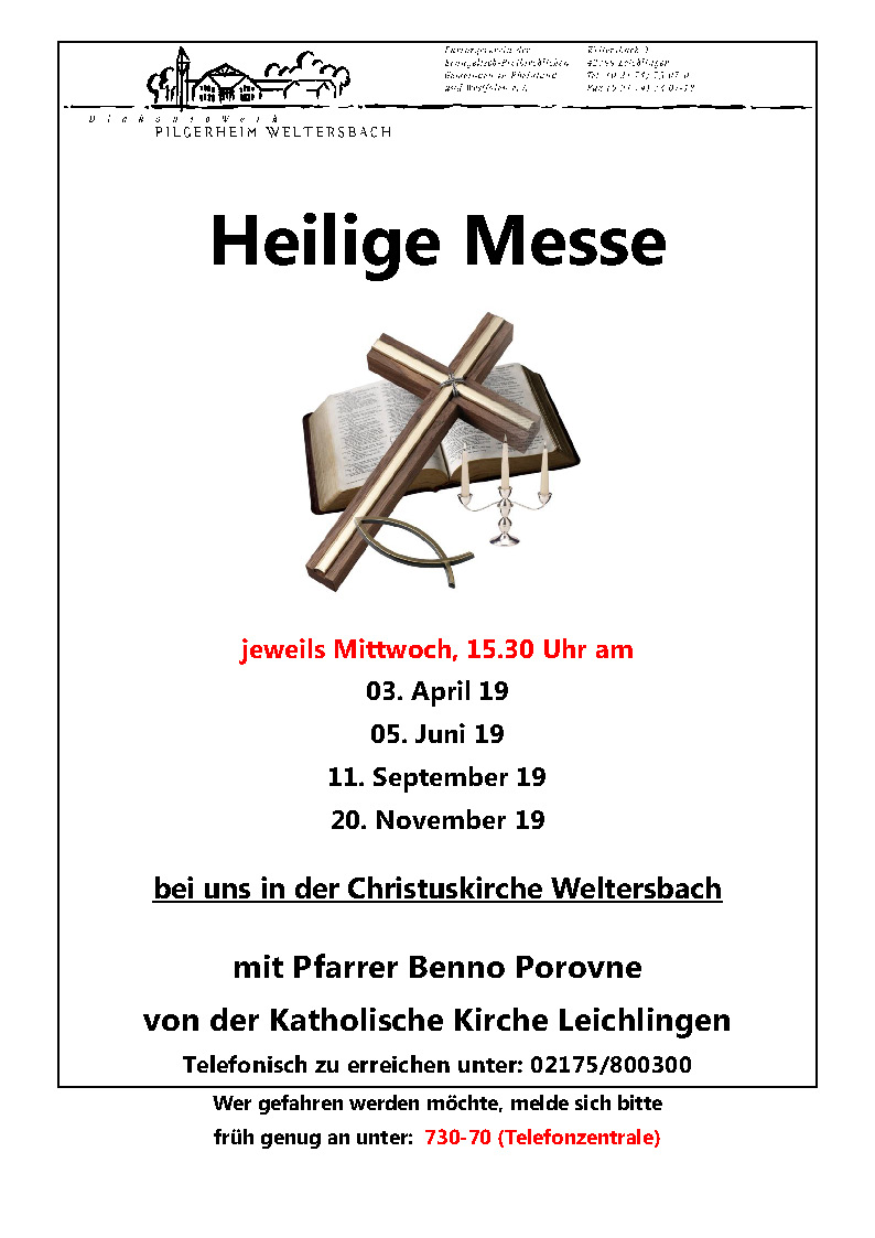 Heilige- Messe 2019 in Weltersbach