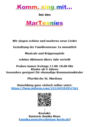 MarTeenies Anmeldung online