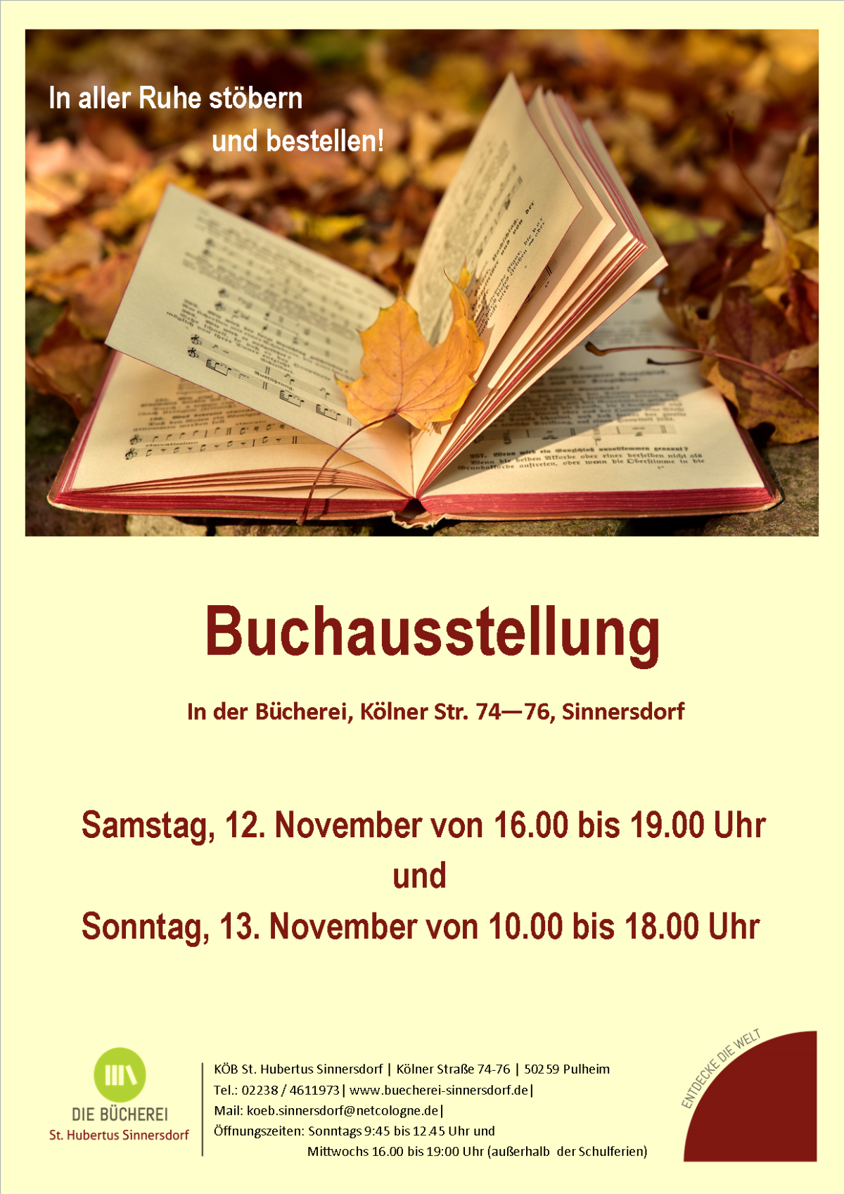 Plakat Weihnachtsbuchausstellung 2022 Stand 14.10.22