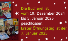 Katholische öffentliche Bücherei in Weihnachtsferien zu 