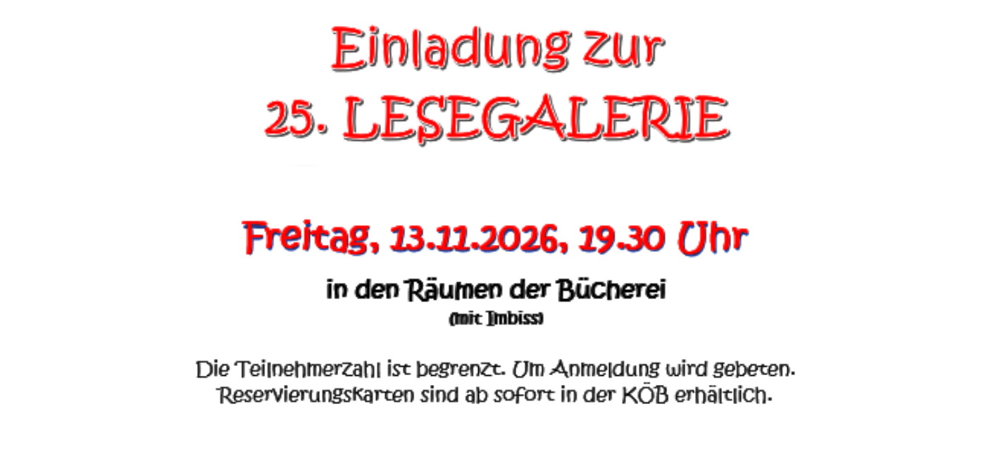 Lesegalerie - Schwarzer Humor - Termin (c) Hannelore Strauß