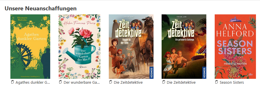 Unsere Neuanschaffungen