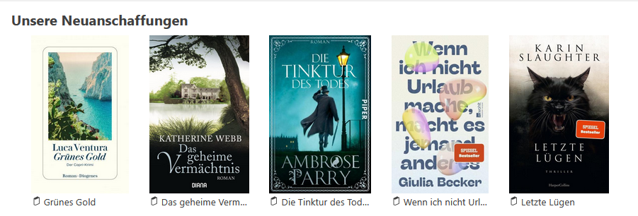 Unsere Neuanschaffungen