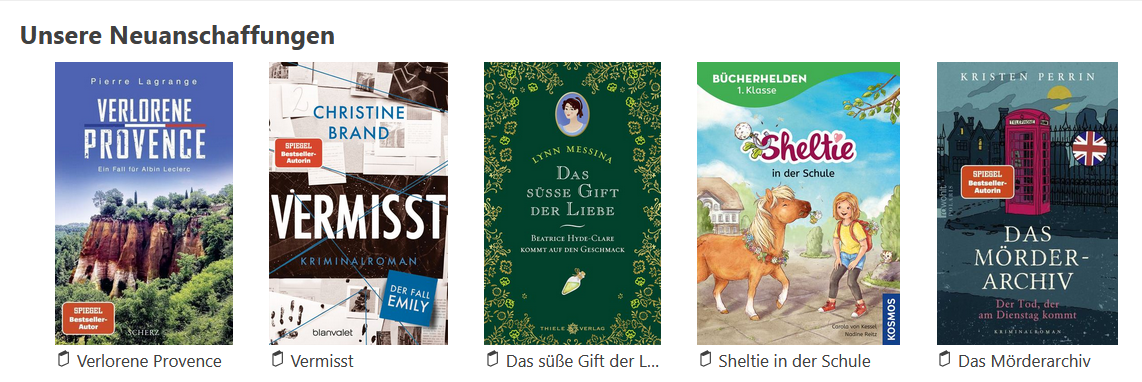 Unsere Neuanschaffungen