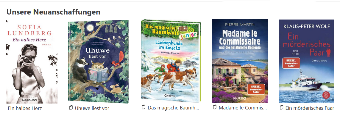 Unsere Neuanschaffungen
