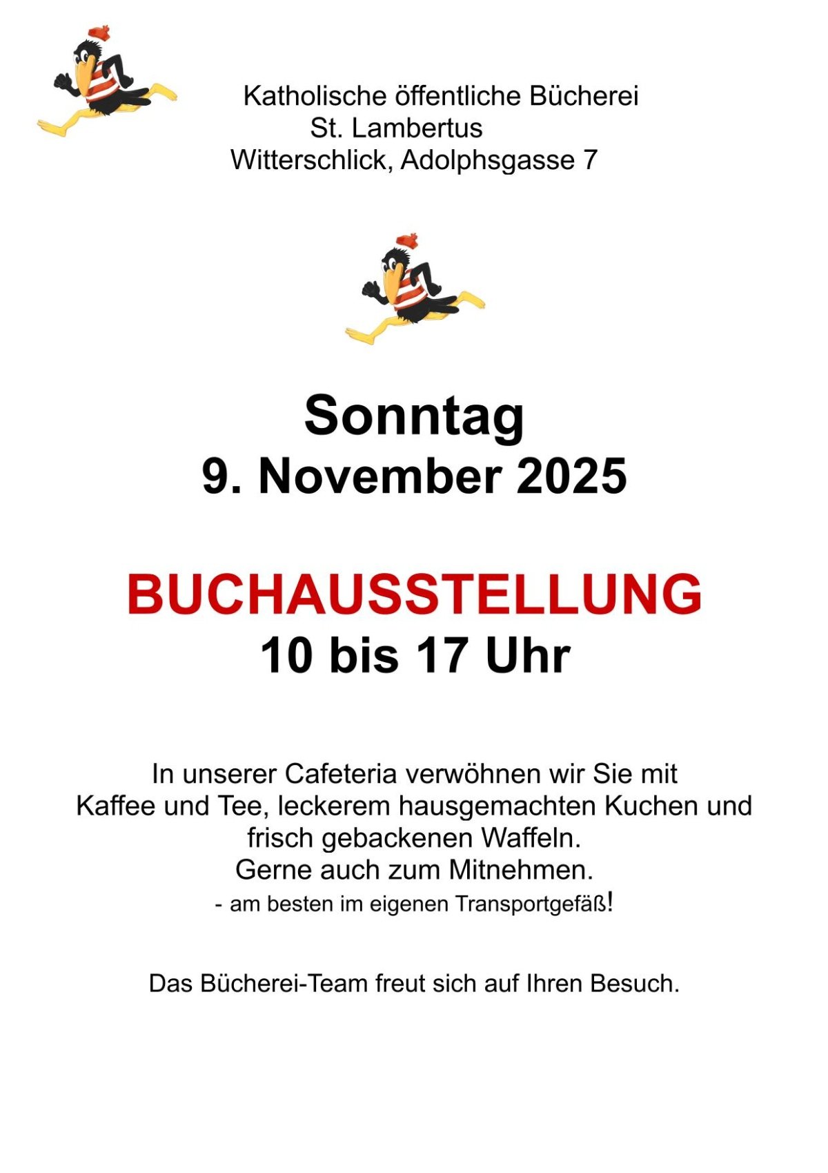 2025 Plakat Buchausstellung - Aushang-1 (c) KöB St. Lambertus Witterschlick