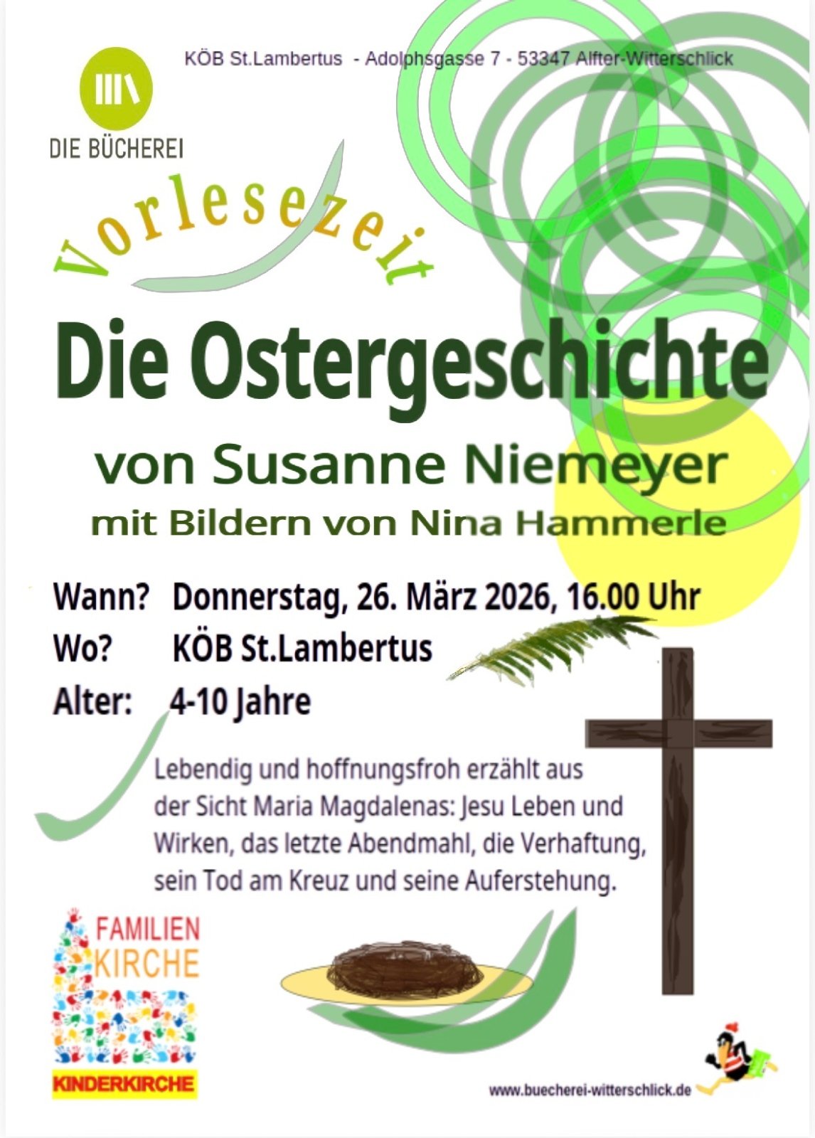 2026026 Einladung Vorlesezeit (c) KöB St. Lambertus Witterschlick