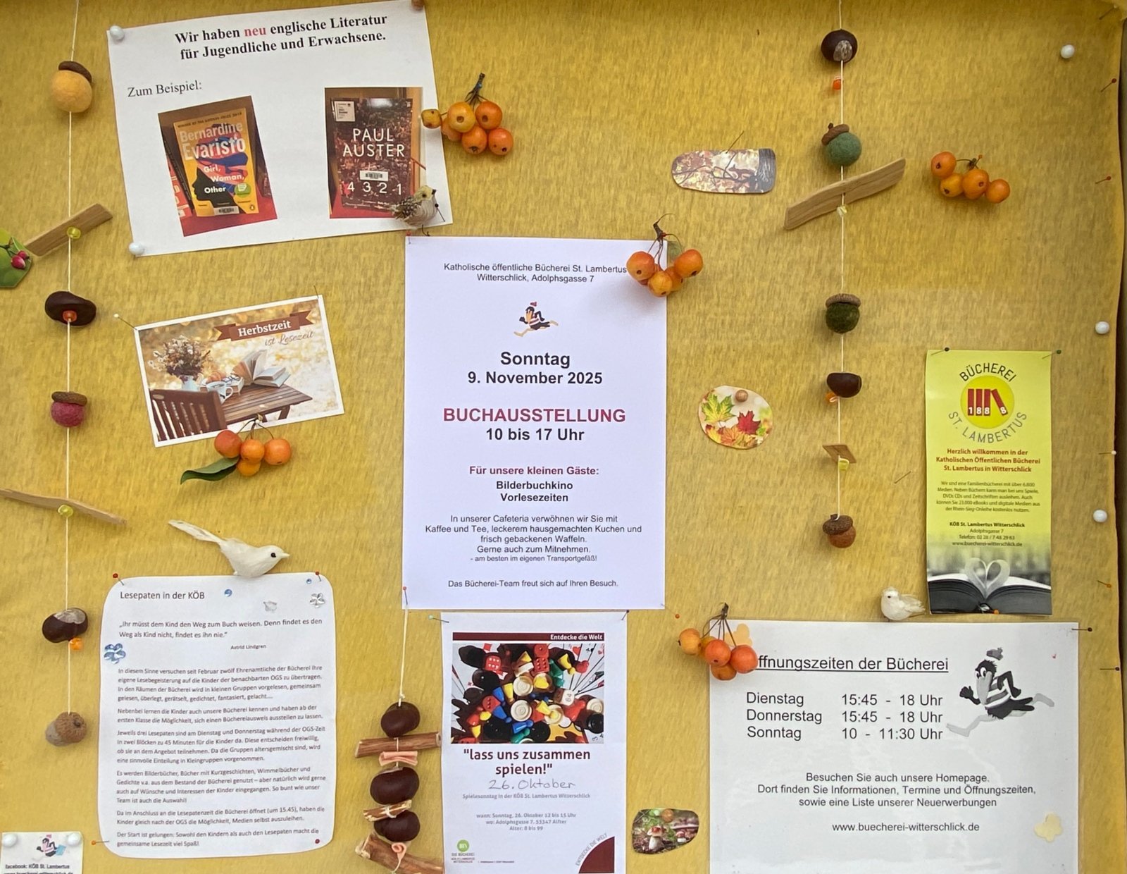 Schaukasten - Herbst 2025 (c) KöB St. Lambertus Witterschlick