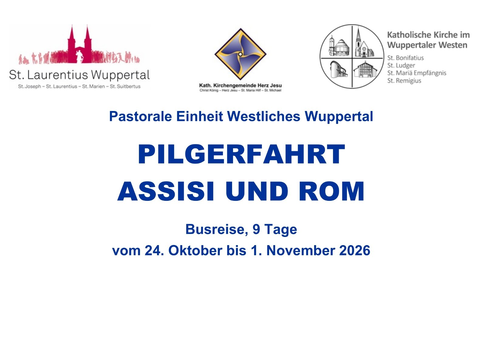 Wallfahrt nach Assissi und Rom