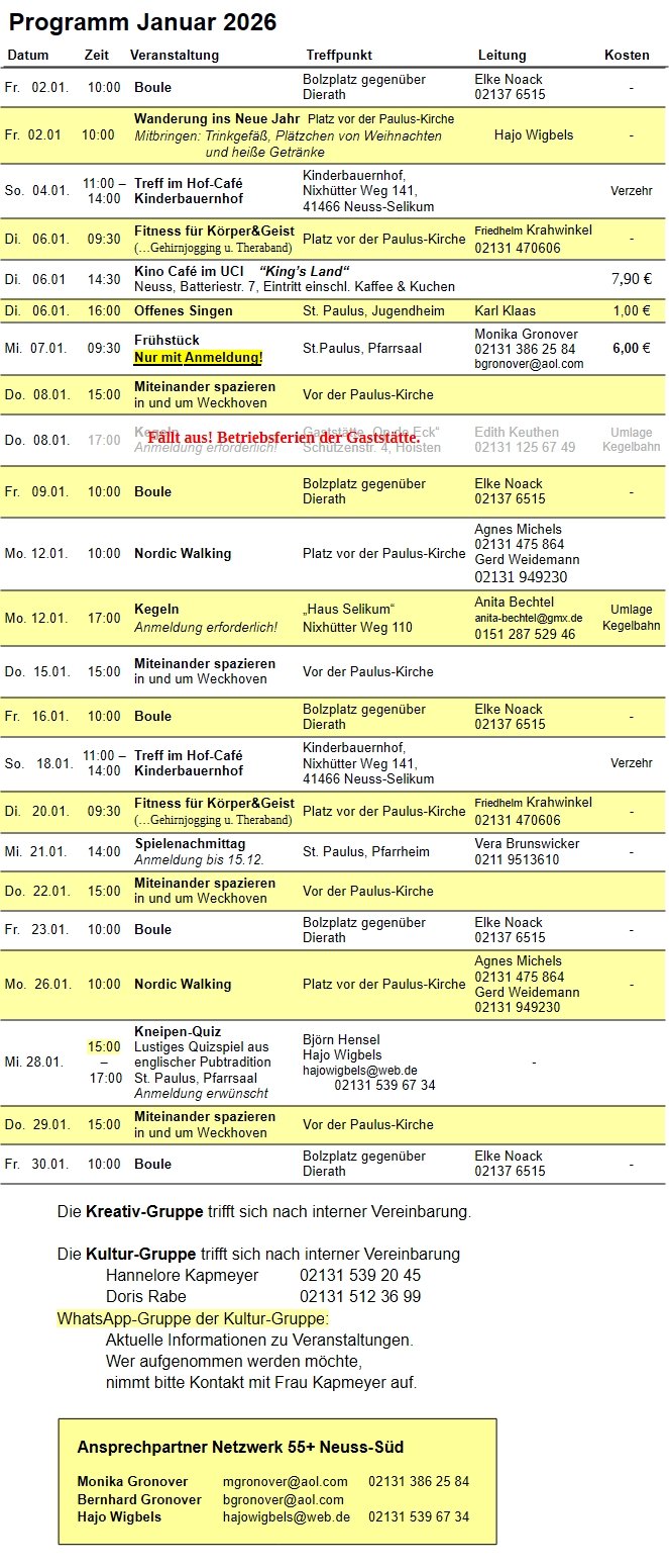 2601 Programm Januar online
