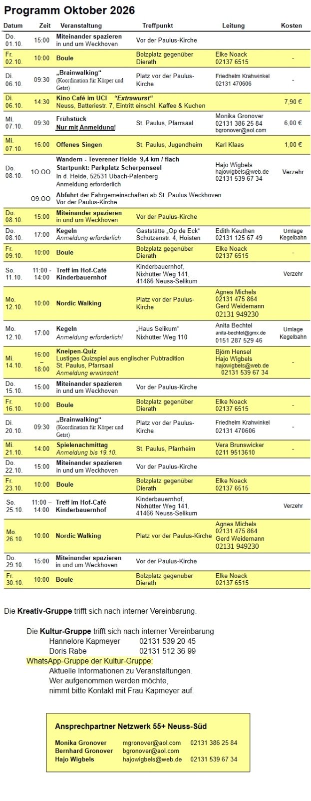 2610 Programm Oktober online