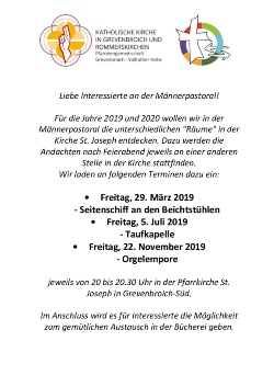 Männerpastorale 2019 Männerpastorale 2019