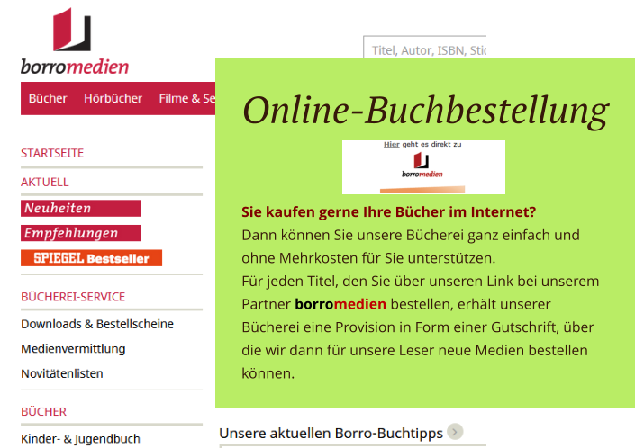 Aufruf Online-Buchbestellung Leseförderung NRW