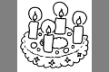 Adventskerzen sw