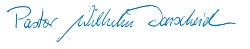 Pastor Wilhelm Darscheid Unterschrift