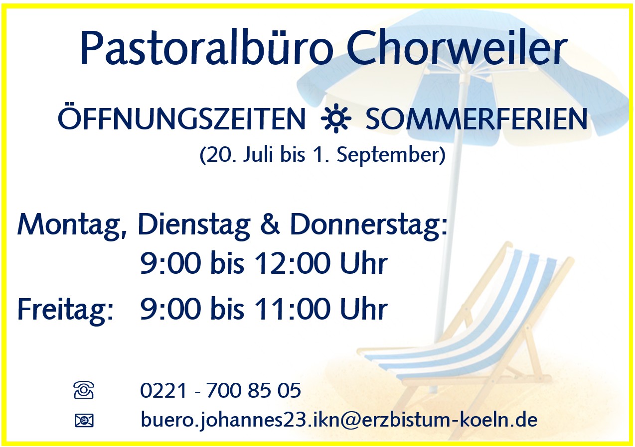 2026-07-16-Aushang-Öffnungszeiten-Pastoralbüro-Sommerferien