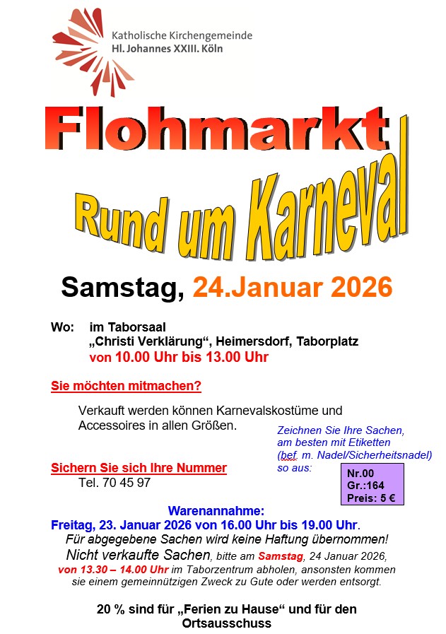 Flohmarktplakat Karneval 2026 Flohmarktplakat Karneval 2026