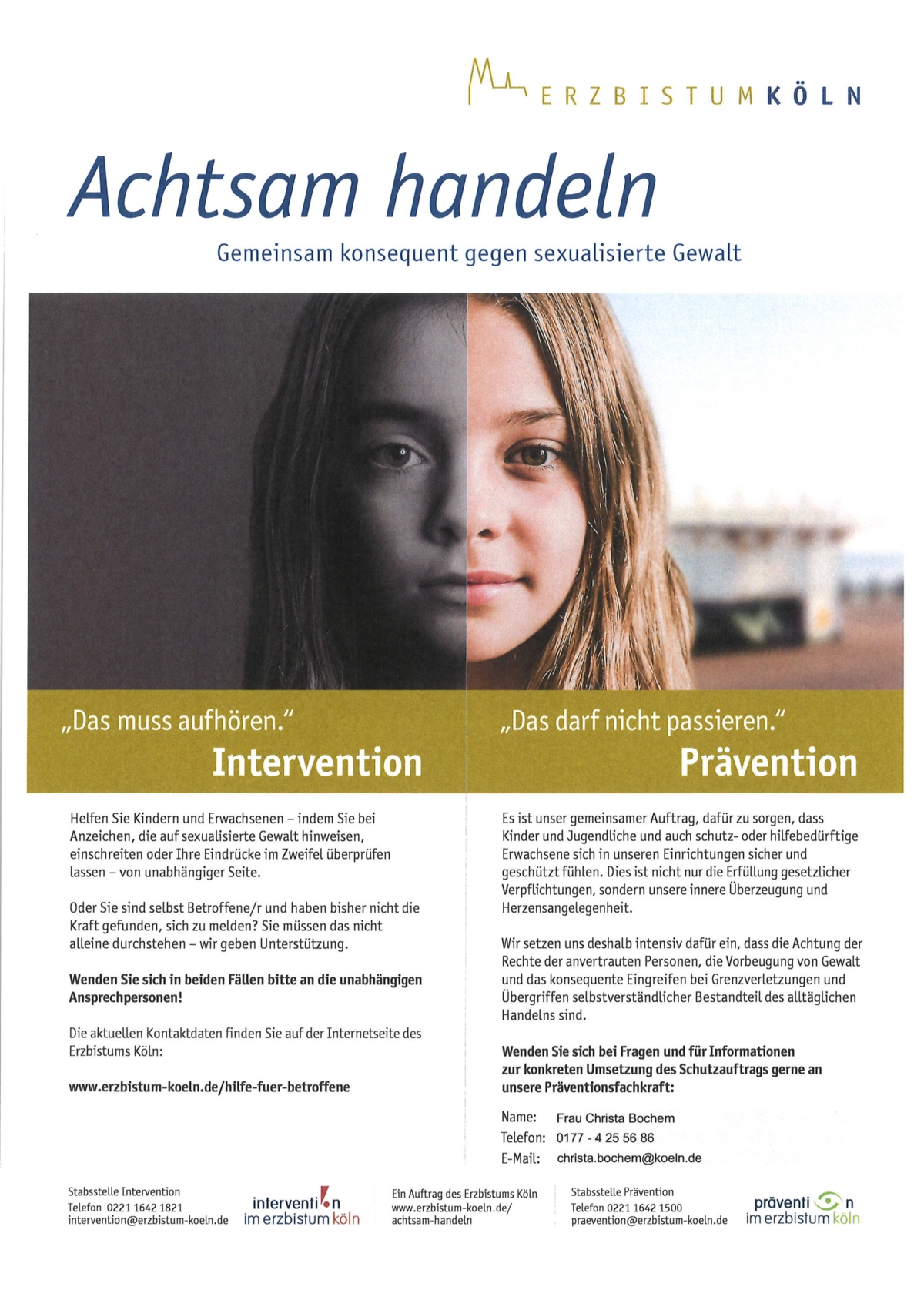 Achtsam-handeln Plakat Mädchen