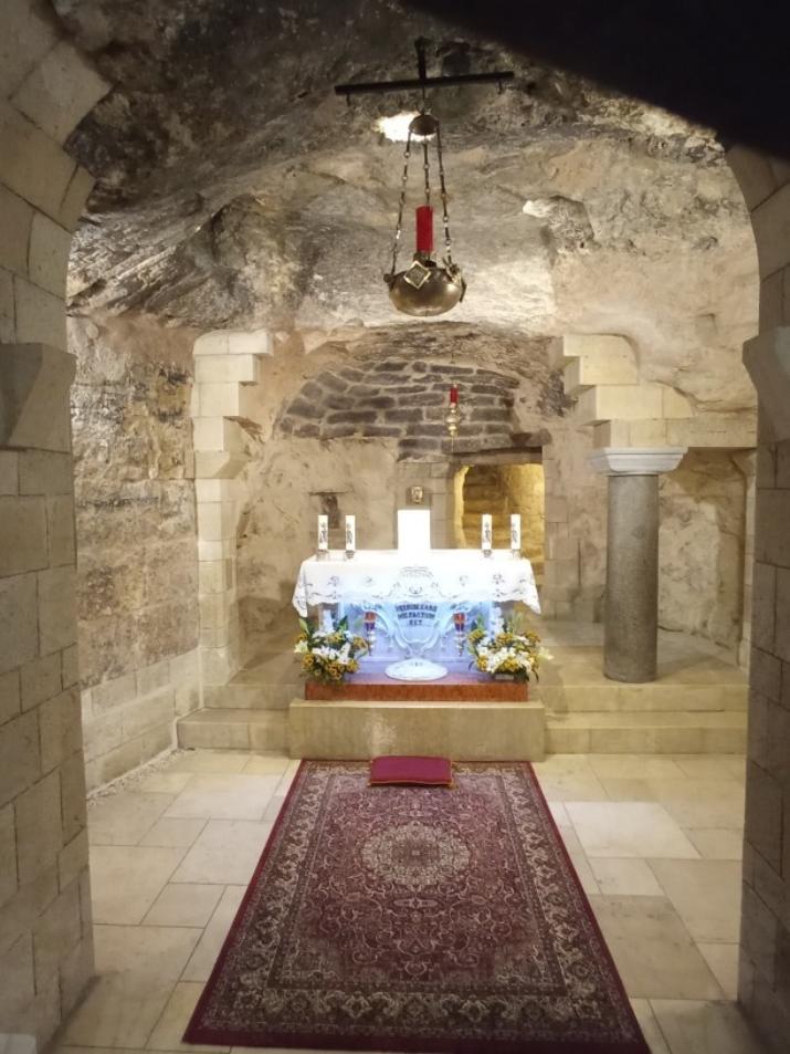 Krypta in der Verkündigungskirche mit Resten des Wohnhauses Jesu und seiner Famillie 
