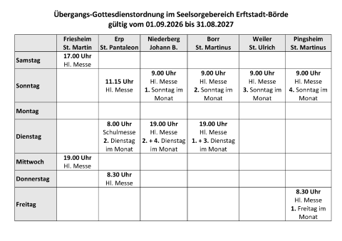 Gottesdienstordnung