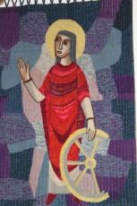 Wandteppich der Hl. Katharina in der Pfarrkirche