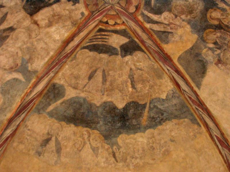 Gewölbefresken nördliche Kappe - die Abfahrt der hl. Ursula von England - um 1230