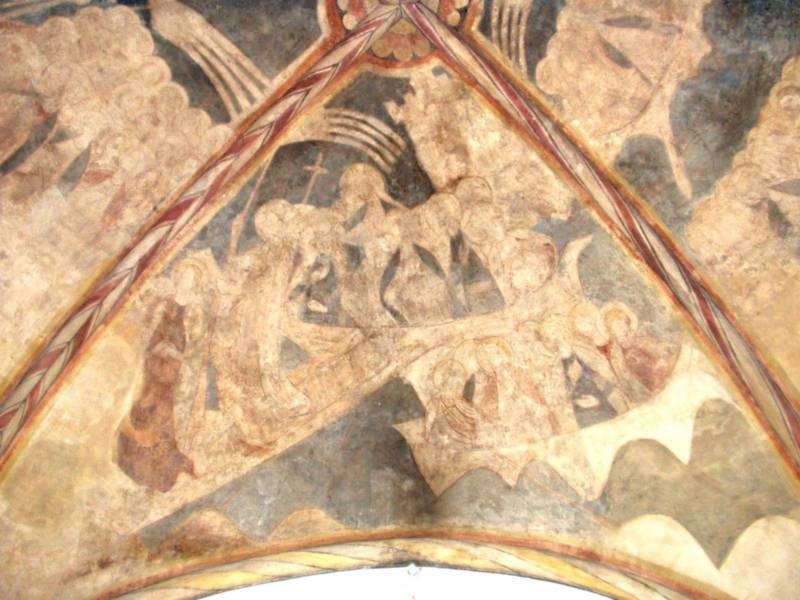 Gewölbefresken westliche Kappe - die Landung der hl. Ursula - um 1230
