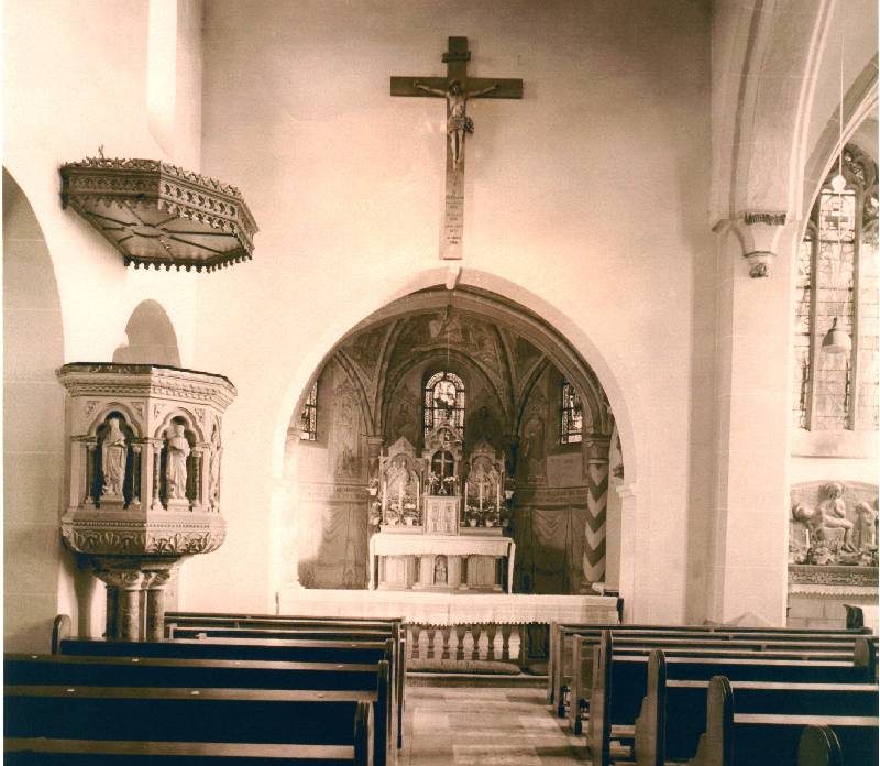 Innenraum der Kirche um das Jahr 1950