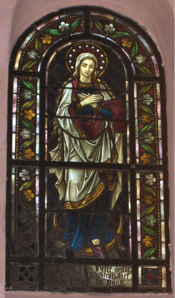 Chorfenster hl Gottesmutter Maria 1907 Herter u Lerch Düsseldorf