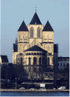 St. Kunibert (Bild: Außenansicht von der Rheinseite) - (Sept. 2006)