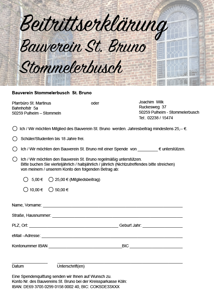 Mitglied werden im Bauverein
