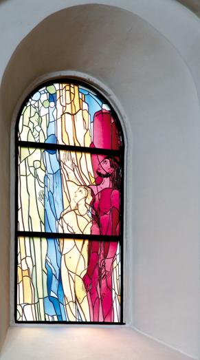 Adam und Eva - Fensterbild in St. Maternus  ©SilviaBins