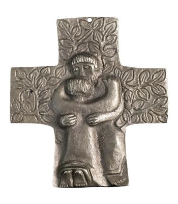 Der barmherzige Vater (Bronzekreuz von Egino Weinert, 50668 Köln, Nachdruck verboten)